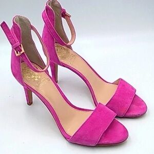 Vince Camuto Fuchsia Ankle Strap Heels